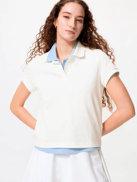 Поло женское Uniqlo 775035039 XL Молочное (1161939391) - Фото 1 Поло женское Uniqlo 775035039 XL Молочное (1161939391) - изображение 1