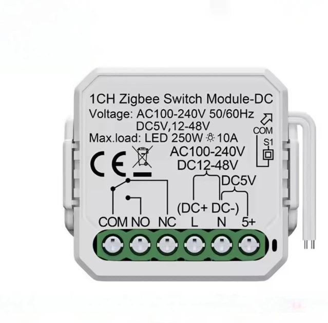 Умное реле сухой контакт Tuya Zigbee 5V/12-48V/220V для котлов, ворот и освещения - Фото 1 Умное реле сухой контакт Tuya Zigbee 5V/12-48V/220V для котлов, ворот и освещения - изображение 1