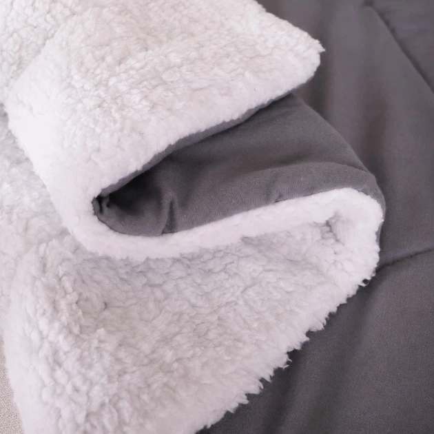 Плед детский MirSon №073 Teddy Flannel 001 Ash grey 150х220 см (2200013894056) - изображение 6
