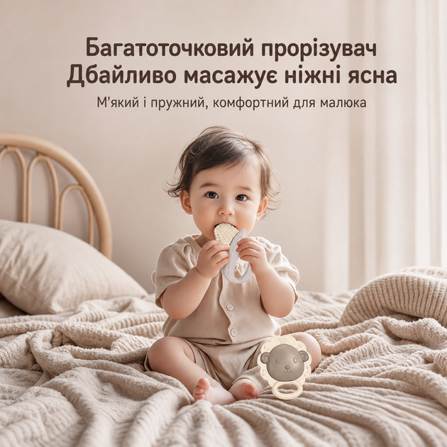Детский подарочный набор погремушек и прорезывателей | 9 предметов | От 3 месяцев - изображение 3