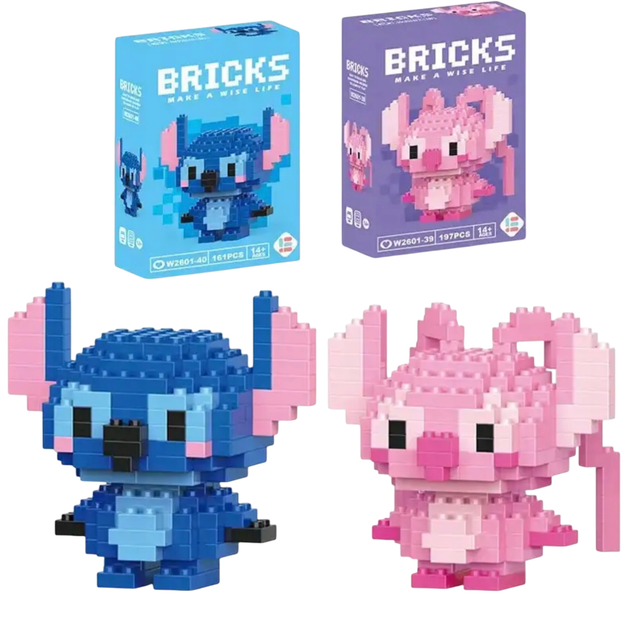 Конструктор BRICKS Lilo & Stitch Стич + Ангел Набор 2 шт - Фото 1 Конструктор BRICKS Lilo & Stitch Стич + Ангел Набор 2 шт - изображение 1