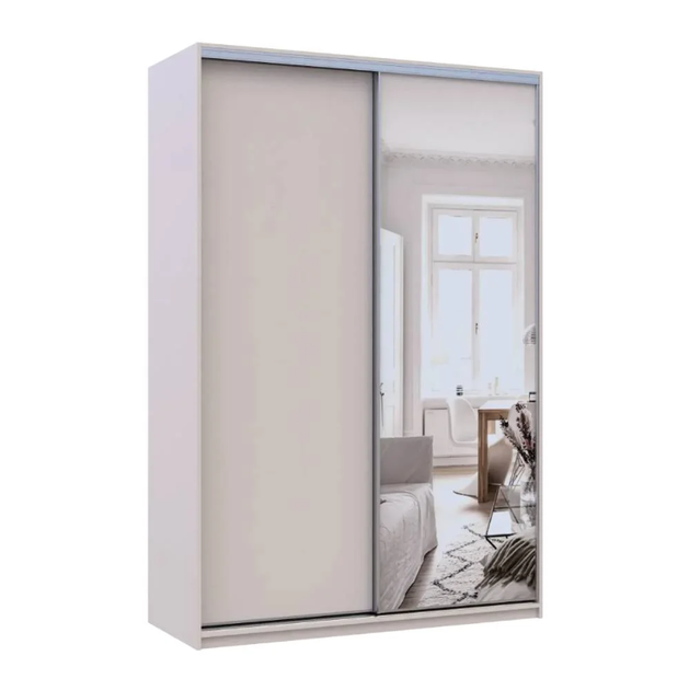 Шкаф-купе с зеркалом Doros Кашемир 150х60х225 - изображение 5