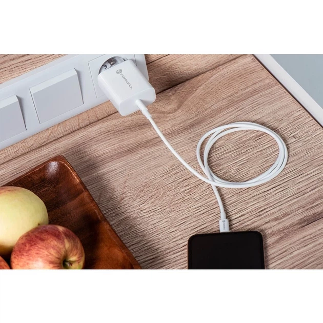 Сетевое зарядное устройство Forcell F-Energy USB C QC4.0 PD 3A 25W + кабель USB C to USB C White (5903396108099) - изображение 13