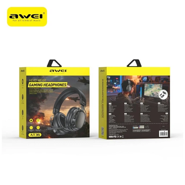Навушники AWEI AT36 Bluetooth 5.4 Black (6954284029650) - зображення 7
