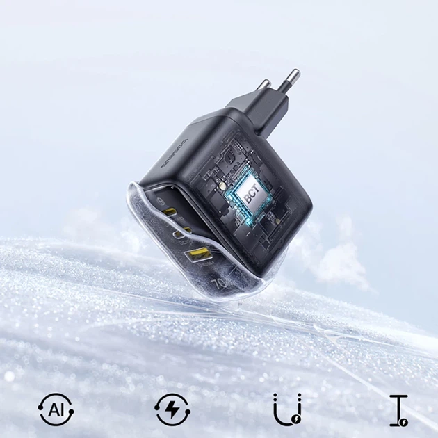 Сетевое зарядное устройство Baseus EnerFill FE22 70W 2x USB-C + USB-A Black (6942521209712) - Фото 9 Сетевое зарядное устройство Baseus EnerFill FE22 70W 2x USB-C + USB-A Black (6942521209712) - изображение 9