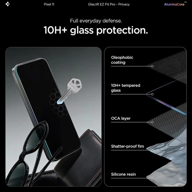 Защитное стекло Spigen Glas.tR EZ Fit Pro AC для Google Pixel 10 | Pixel 11 Black (2 pack) (AGL11546) - изображение 8
