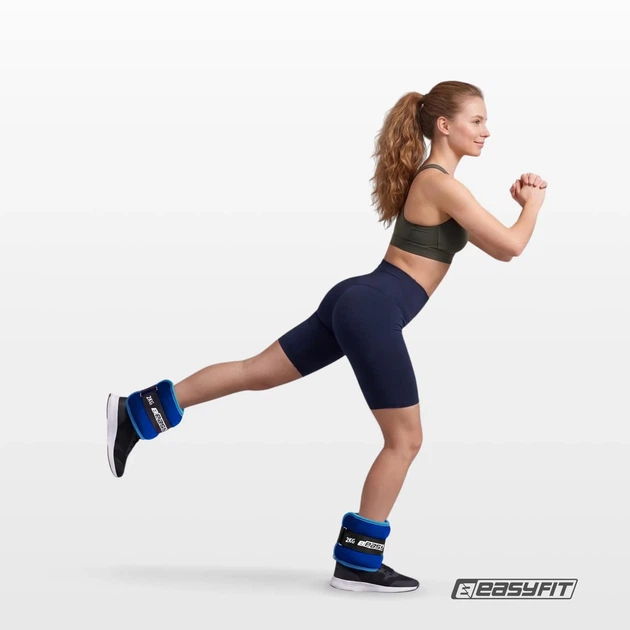 Утяжелители 2 кг ProDobro Comfort неопрен 33х16 см голубые - изображение 2