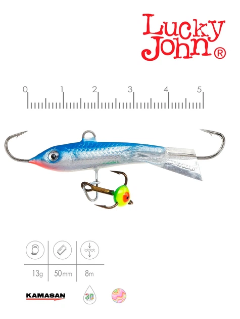 Балансир Lucky John CLASSIC 5 50мм 15г морозостойкий пластик цвет 15H - изображение 2