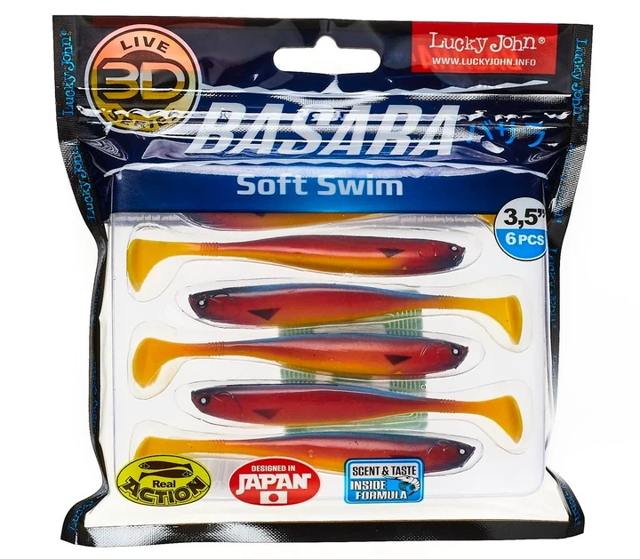 Віброхвіст BASARA SOFT SWIM 3D LJ Pro Series 3,5" силікон PG06 8,9 см - Фото 3 Віброхвіст BASARA SOFT SWIM 3D LJ Pro Series 3,5" силікон PG06 8,9 см - зображення 3
