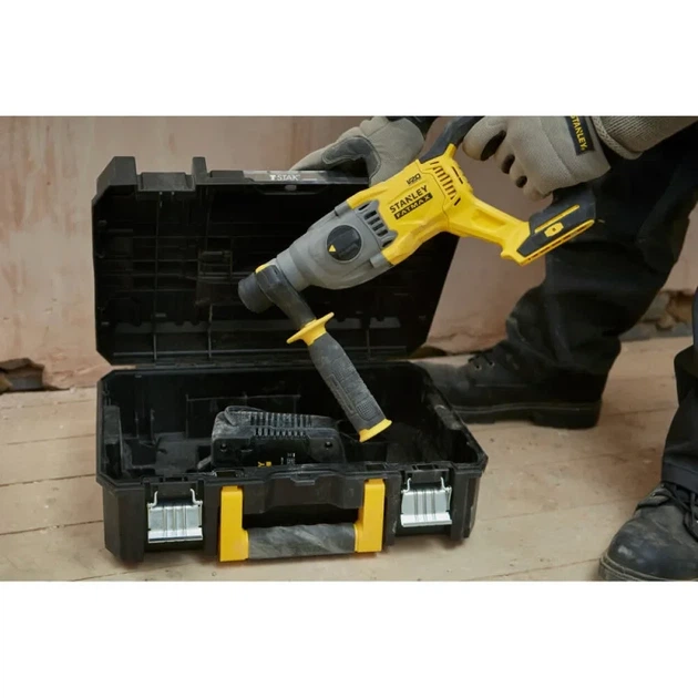Перфоратор аккумуляторный бесщеточный STANLEY FatMax V20 2.0 Дж 3 режима без АКБ и ЗУ SFMCH900B-XJ - Фото 4 Перфоратор аккумуляторный бесщеточный STANLEY FatMax V20 2.0 Дж 3 режима без АКБ и ЗУ SFMCH900B-XJ - изображение 4