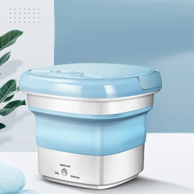 Складная стиральная машина Maxtop Silicon Washing Machine, портативная мини-машинка для стирки белья дома и в поездках - Фото 5 Складная стиральная машина Maxtop Silicon Washing Machine, портативная мини-машинка для стирки белья дома и в поездках - изображение 5