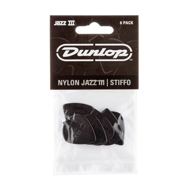 Медиатор Dunlop 47-P3S Nylon Jazz III Stiffo 1.38 mm (6 шт.) - Фото 4 Медиатор Dunlop 47-P3S Nylon Jazz III Stiffo 1.38 mm (6 шт.) - изображение 4