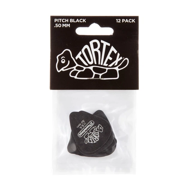 Медіатор Dunlop 488-P.50 Tortex Pitch Black Standard.50 mm (12 шт.) - зображення 4