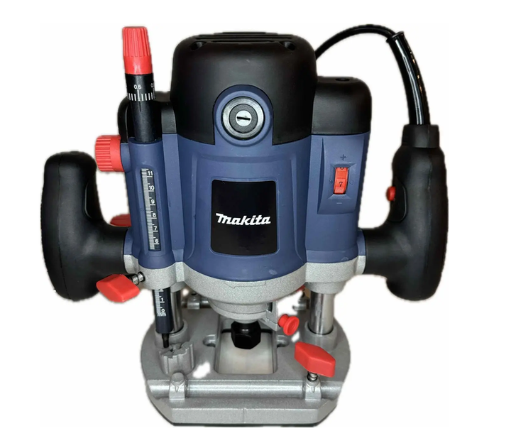 Фрезер Makita 2200 Вт вертикальний фрезерний верстат цанги 8 12 мм ручна машина 10000 28000 об хв для дерева 50 мм фанери ДСП МДФ пазів кромок профілів отворів з регулюванням швидкості глибини набором фрез пиловідводом - Фото 3 Фрезер Makita 2200 Вт вертикальний фрезерний верстат цанги 8 12 мм ручна машина 10000 28000 об хв для дерева 50 мм фанери ДСП МДФ пазів кромок профілів отворів з регулюванням швидкості глибини набором фрез пиловідводом - зображення 3