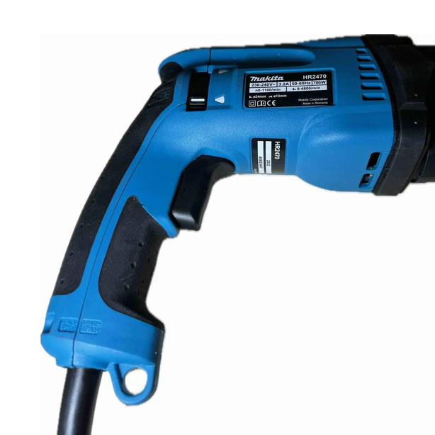Перфоратор Makita 780 Вт SDS Plus 2.7 Дж електричний 4500 уд хв трирежимний 1100 об хв для свердління бетону 24 мм металу 13 мм дерева 32 мм довбання з реверсом антивібрацією розчіпною муфтою кейсом бурами - зображення 6