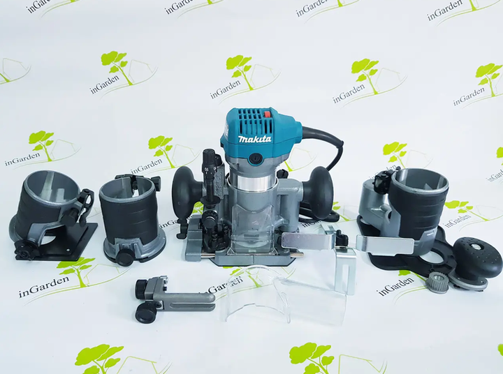 Фрезер Makita 910 Вт фрезерна машина 3 бази мережева цанги 6 8 мм 10000 30000 об хв ручний кромковий занурювальний похилий для дерева пластику пазів кромок профілів отворів різьблення з регулюванням швидкості - Фото 6 Фрезер Makita 910 Вт фрезерна машина 3 бази мережева цанги 6 8 мм 10000 30000 об хв ручний кромковий занурювальний похилий для дерева пластику пазів кромок профілів отворів різьблення з регулюванням швидкості - зображення 6