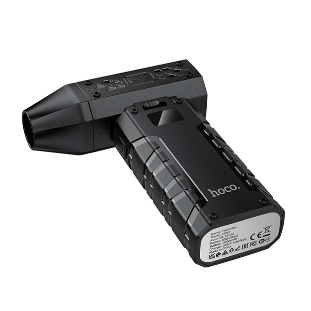 Автомобильный турбовентилятор Hoco HX67 3000mAh компактный с LED-дисплеем и аэродинамичными лопастями черный - изображение 2