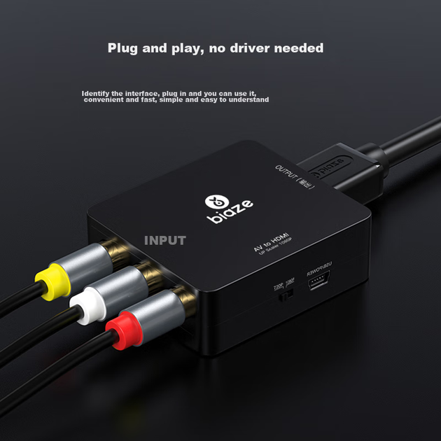Конвертер Biaze AV-HDMI 3 RCA на HDMI 1920x1080 - Фото 5 Конвертер Biaze AV-HDMI 3 RCA на HDMI 1920x1080 - изображение 5