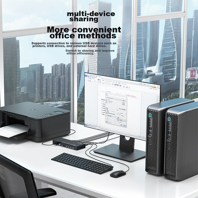 KVM-перемикач MT-Viki MT-HK401 4-портовий HDMI 4K при 60 Гц - Фото 5 KVM-перемикач MT-Viki MT-HK401 4-портовий HDMI 4K при 60 Гц - зображення 5