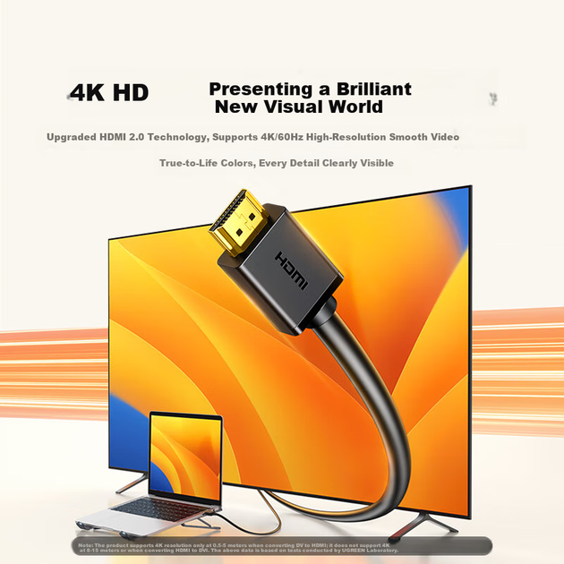 Кабель Ugreen 10164 HDMI - DVI двонаправлений 8 м - зображення 3