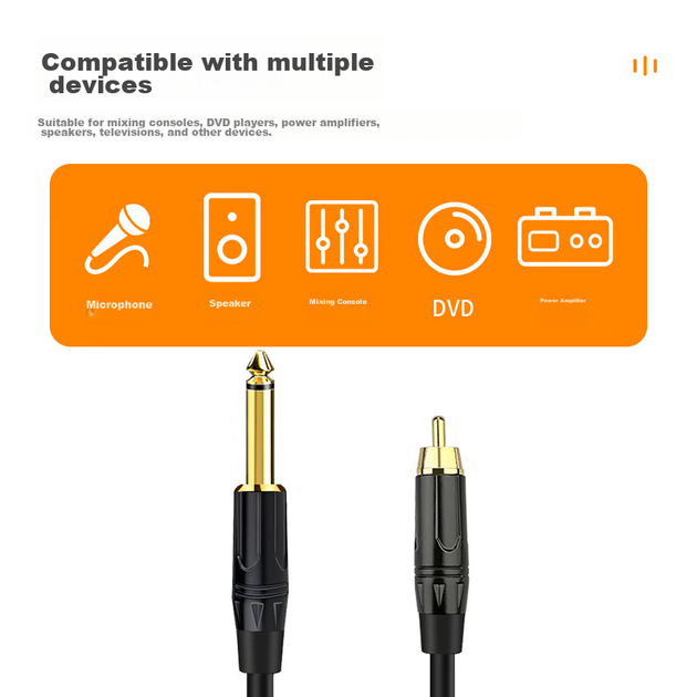 Кабель-переходник Yeren YR-YP75 XLR — RCA, 5 м, для микрофона, микшера, усилителя и акустики - изображение 6