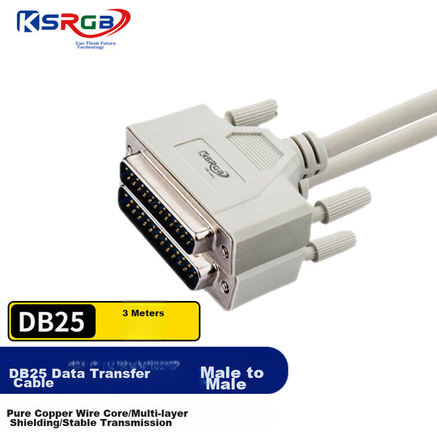 Кабель KSRGB KS-D LPT - DB25 M/M 3 м Beige (KS-D-253M) - изображение 3