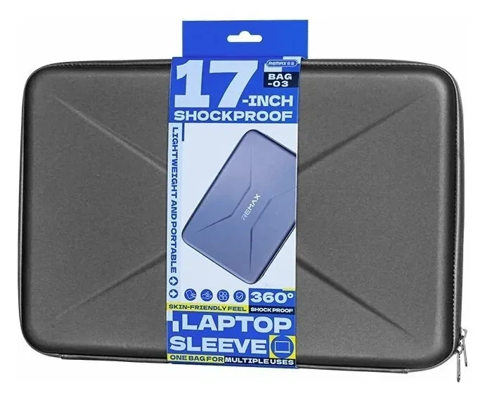 Чохол для ноутбука "REMAX 17-inch Shockproof Laptop Sleeve BAG-03" Black (KOS_6954851256458) - Фото 2 Чохол для ноутбука "REMAX 17-inch Shockproof Laptop Sleeve BAG-03" Black (KOS_6954851256458) - изображение 2
