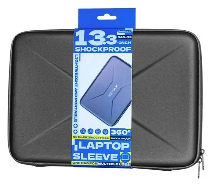 Чохол для ноутбука "REMAX 13.3-inch Shockproof Laptop Sleeve BAG-03" Black (KOS_6954851256441) - Фото 2 Чохол для ноутбука "REMAX 13.3-inch Shockproof Laptop Sleeve BAG-03" Black (KOS_6954851256441) - изображение 2