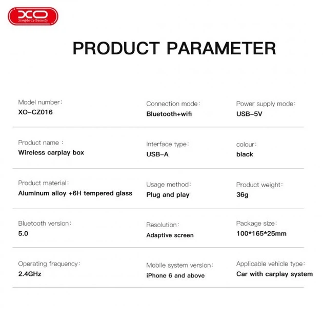 Автомобильный проектор XO CZ016 Carplay Car Screen Projector Black - изображение 4