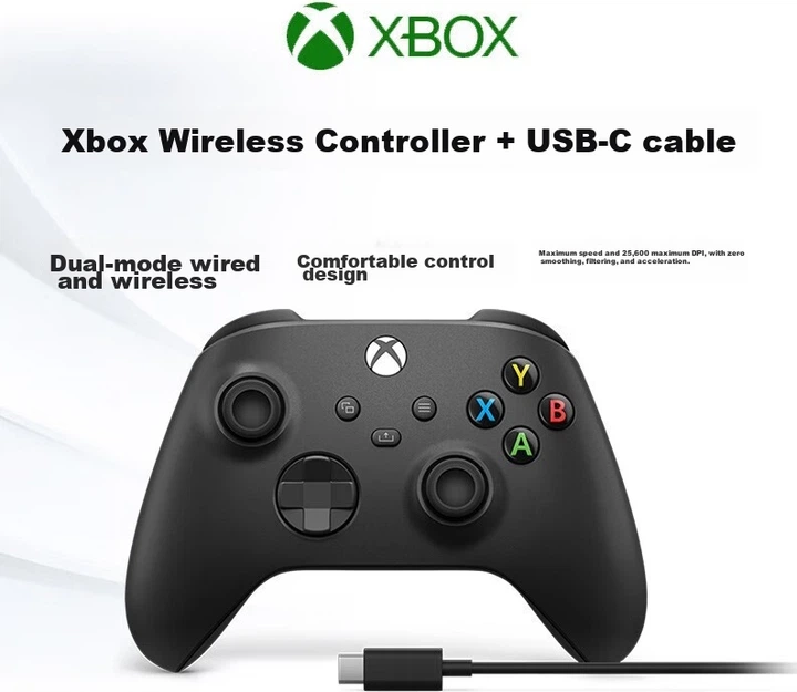 Беспроводной геймпад Microsoft Xbox Wireless Controller Matte Black, с кабелем USB-C - изображение 2