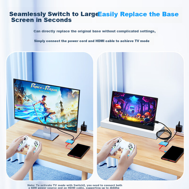 Док-станция Jemdo для Nintendo Switch 2/Nintendo Switch - Фото 5 Док-станция Jemdo для Nintendo Switch 2/Nintendo Switch - изображение 5