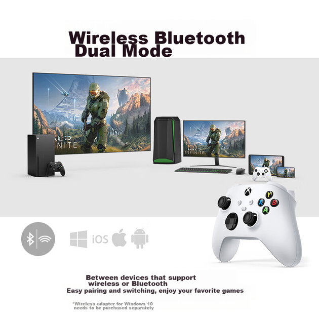 Геймпад Microsoft Xbox Bluetooth White - Фото 6 Геймпад Microsoft Xbox Bluetooth White - зображення 6