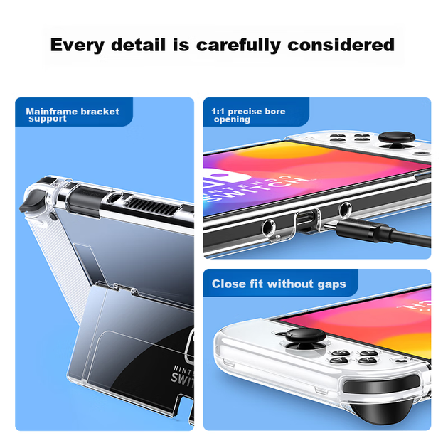 Чехол UGREEN для Nintendo Switch OLED Crystal Clear - Фото 11 Чехол UGREEN для Nintendo Switch OLED Crystal Clear - изображение 11