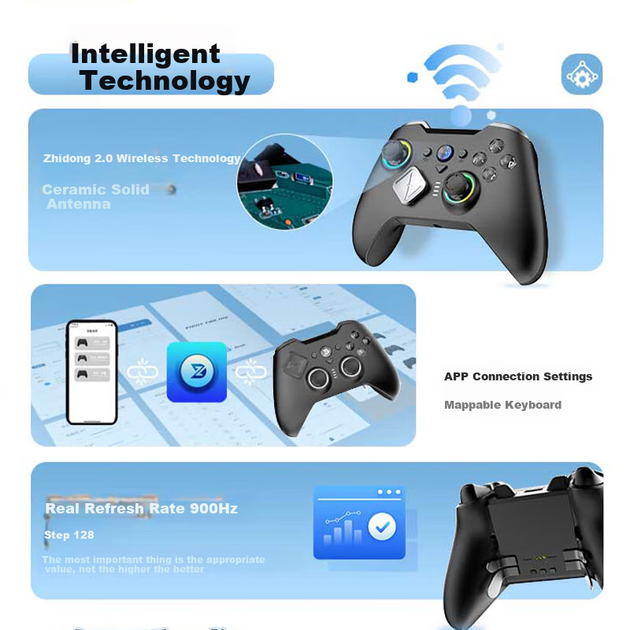 Беспроводной геймпад ZD Gaming O+ Premium PC/Nintendo Switch/Nintendo Switch 2 White - Фото 5 Беспроводной геймпад ZD Gaming O+ Premium PC/Nintendo Switch/Nintendo Switch 2 White - изображение 5