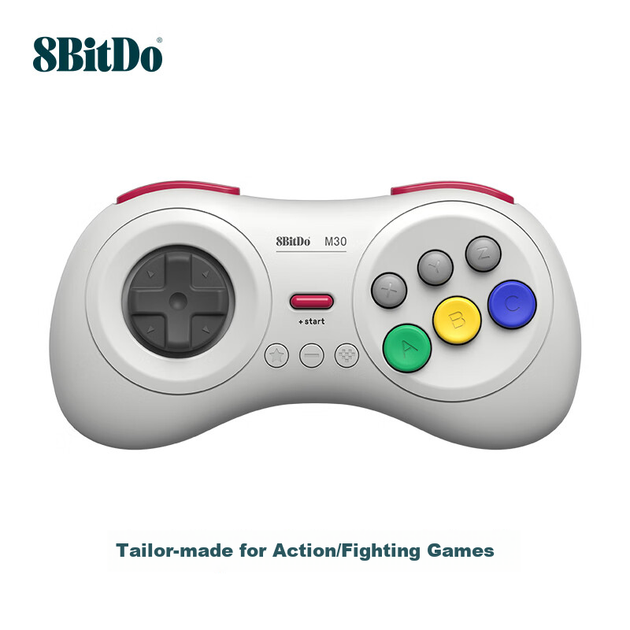 Игровой контроллер 8BitDo M30 Bluetooth, беспроводной контроллер для файтингов, совместимый с мобильными телефонами, ПК, консолью Switch и Steam TV, двойной контроллер. - изображение 4