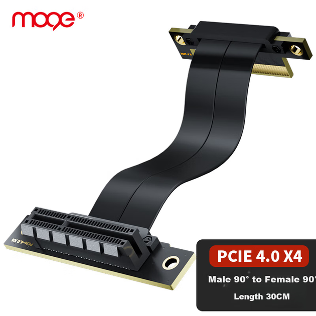 Райзер MOGE PCI-E x4 GEN4 30 см (MC499430) - Фото 4 Райзер MOGE PCI-E x4 GEN4 30 см (MC499430) - изображение 4