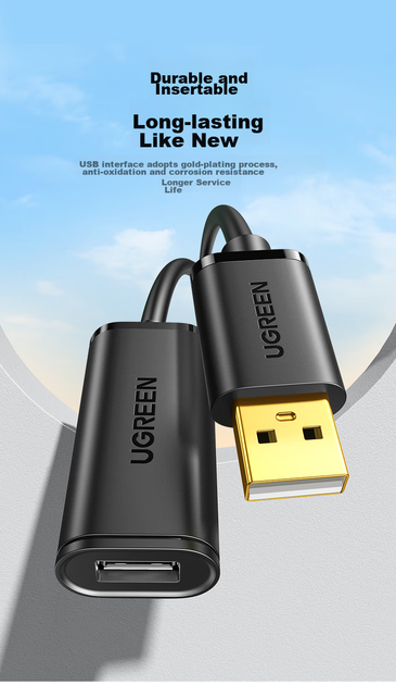 Удлинитель Ugreen US121 USB 2.0 AM - AF 10 м (10321) - изображение 7