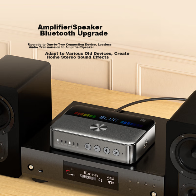 Bluetooth-адаптер Biaze 6.0 автомобильный AUX-приемник 3.5 мм/2RCA синий - изображение 4