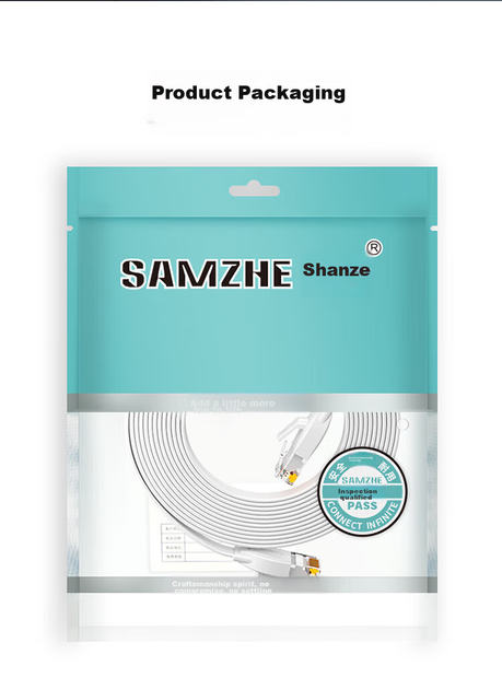 Патч-корд SAMZHE BBP625 Cat 6 1 Гбіт/с мідь 25 м Білий - зображення 7