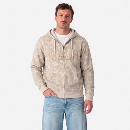 Толстовка чоловіча Adult Relaxed Gap Logo Print Zip Hoodie розмір XL - изображение 4