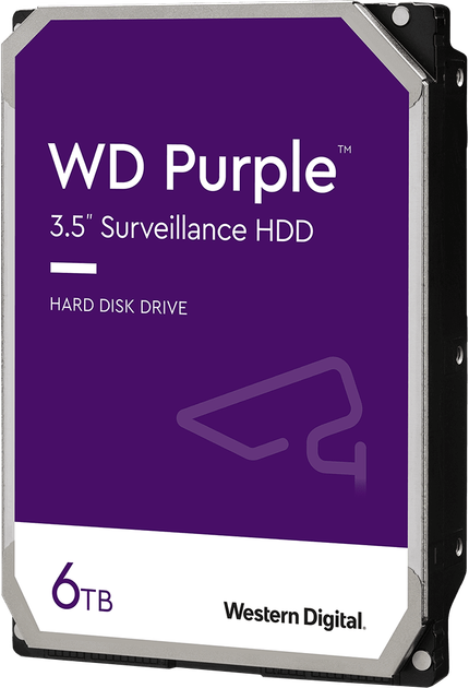 Dysk twardy Western Digital Purple 6 TB 5640 rpm 128 MB WD62PURZ 3.5 SATA III - Zdjęcie 1 Dysk twardy Western Digital Purple 6 TB 5640 rpm 128 MB WD62PURZ 3.5 SATA III - obraz 1