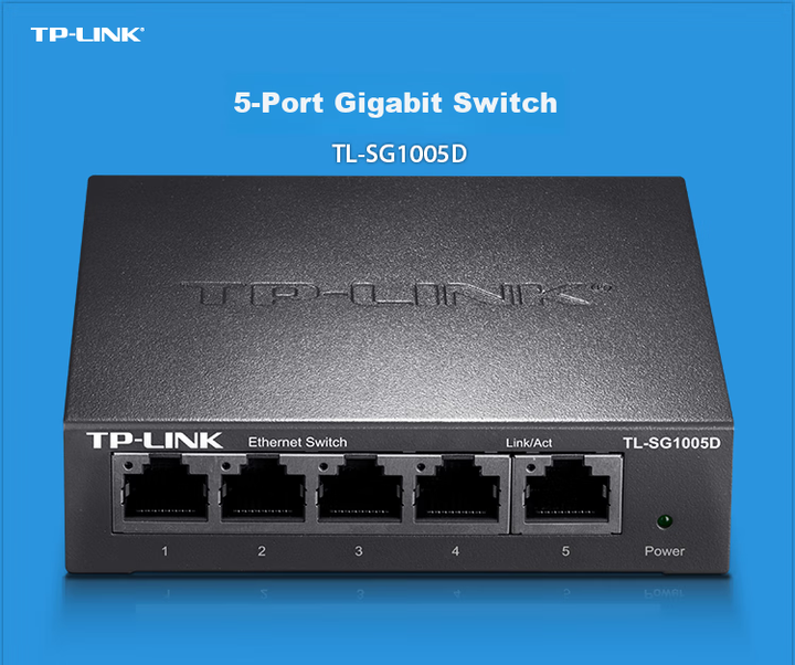 Комутатор TP-LINK TL-SG1005D 5 портів гігабітний сталевий корпус - зображення 5