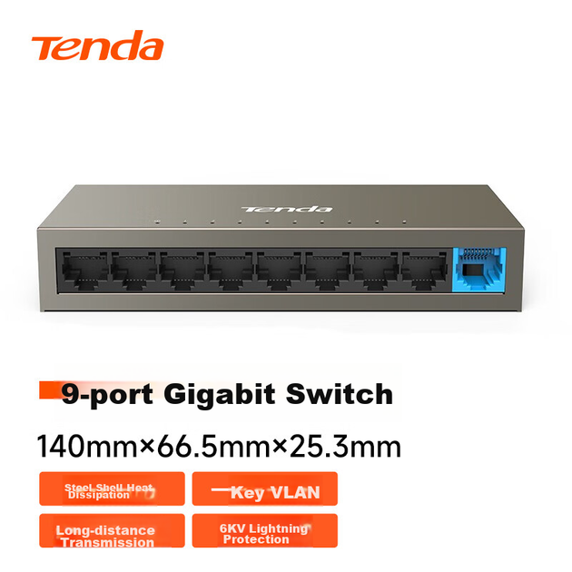 Коммутатор Tenda TEF1109D 9 портов 100 Мбит/с - изображение 6