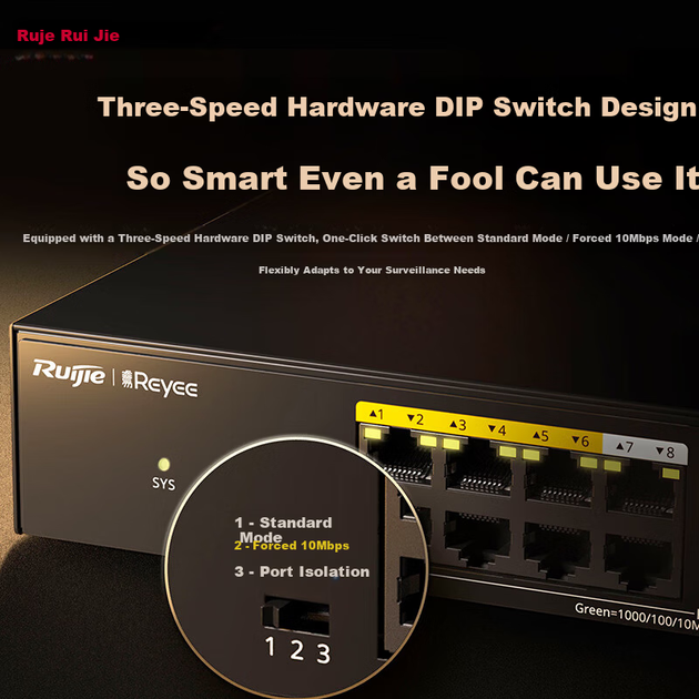 Коммутатор Ruijie RG-YS118GS-P PoE гигабитный на 16 портов, 180 Вт - изображение 6