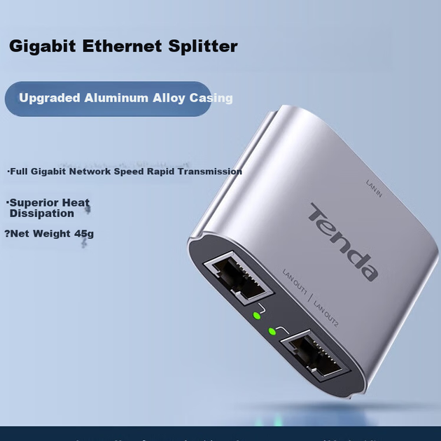 Коммутатор Tenda SG103M сетевой 2 порта гигабитный - изображение 8