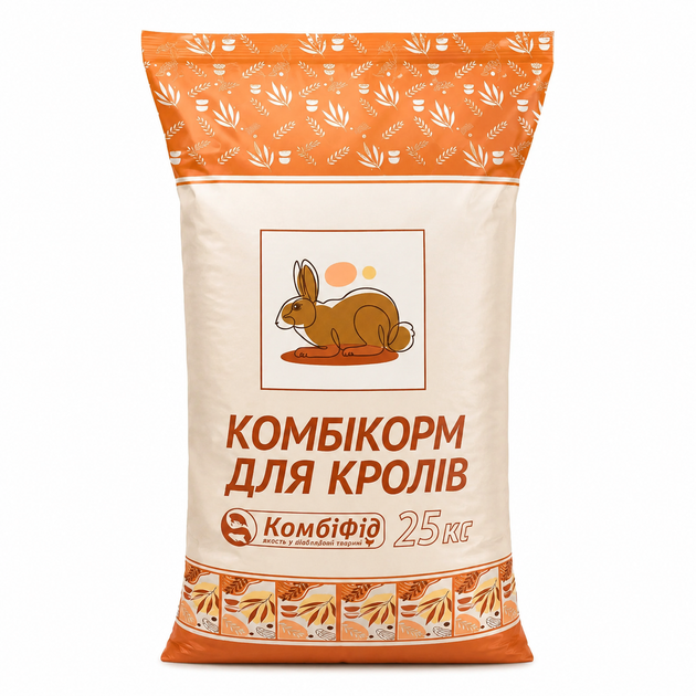 Комбикорм для кроликов Kombifeed 30–90 дней с травяной мукой 25 кг - Фото 1 Комбикорм для кроликов Kombifeed 30–90 дней с травяной мукой 25 кг - изображение 1