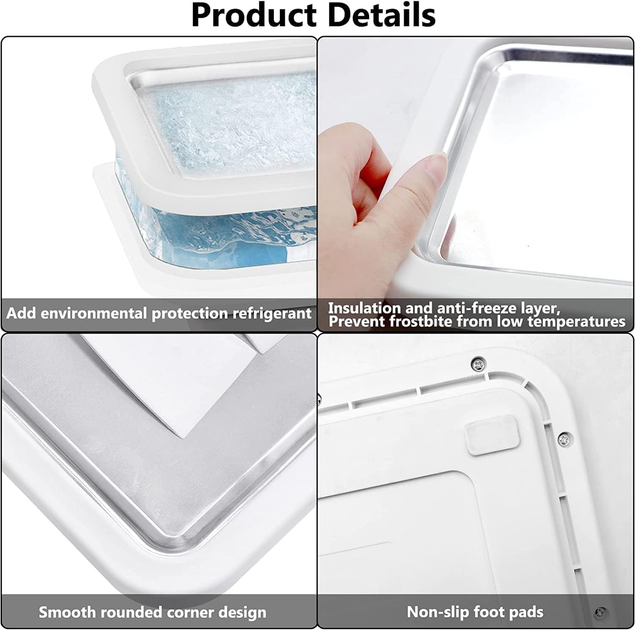 Апарат для приготування смаженого рол-морозива та замороженого йогурту 26х21 см з 2 лопатками Білий - зображення 6