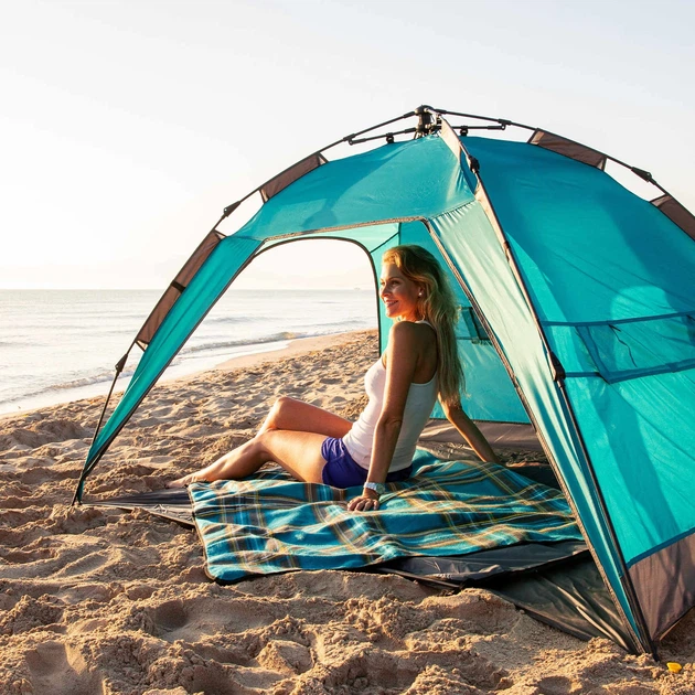 Коврик для пикника Uquip Scotty M складной Polyester 150x120 см голубой - изображение 10
