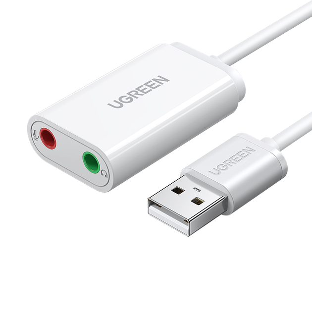 Внешняя звукова карта Ugreen 30143 USB–3.5 мм черная - изображение 4