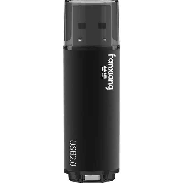 Флеш-накопитель FANXIANG 32 ГБ, USB 2.0, профессиональный мини-USB-накопитель, портативный, Plug and Play, универсальный металлический флеш-накопитель для корпоративных автомобилей и компьютеров F202-2, черный. - изображение 4